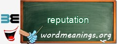 WordMeaning blackboard for reputation